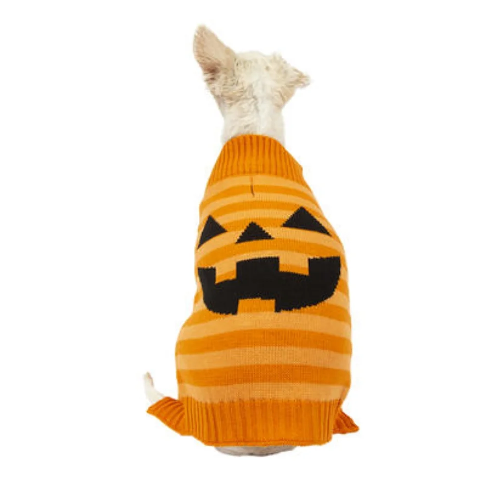 🎃🍂Jack-O-lantern Halloween Dog Sweater, for Dogs or Cats-M